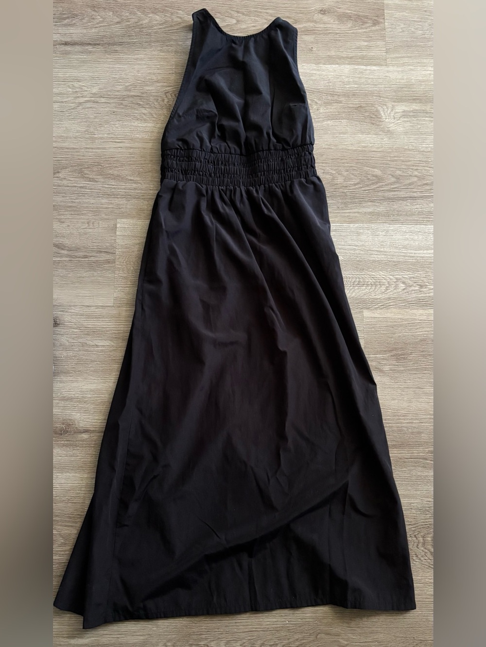 a new day Black Crossback Smocked-Waist Midi Dress - Picture 3 of 5